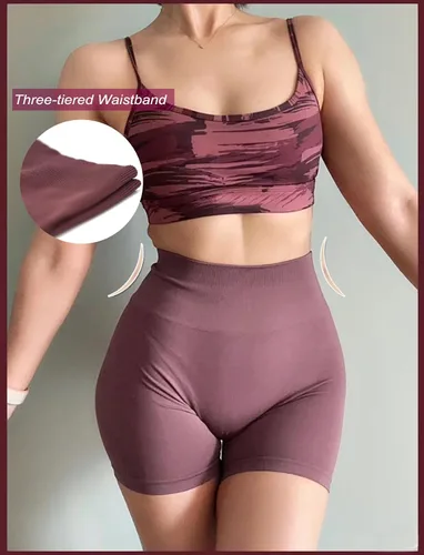 Vista 4 de CHANGEZOE Amplify - Pantalones cortos de entrenamiento para mujer, sin costuras, 4.5 pulgadas, cintura alta, intensifican correr, gimnasio, yoga