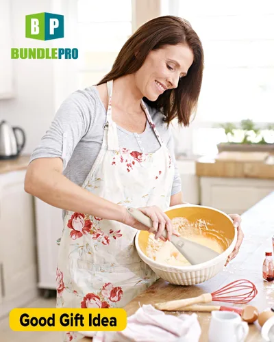 Vista 7 de BUNDLEPRO Cucharas de cocina de silicona para utensilios de cocina Caqui