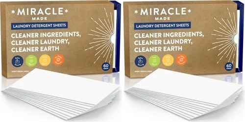 Vista 8 de Miracle Made Hojas de detergente para ropa sin líquido, ultraconcentradas, ahorran espacio, sin tintes, blanqueador o parabenos, 32 tiras