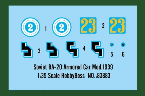 Vista 3 de Hobby Boss Soviet BA-20 Armored Car Mod.1939 Model Kit (1/35 Scale)
