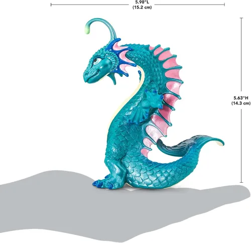 Vista 3 de Safari Ltd. Figura de dragón oceánico, figura detallada de dragón de 6 pulgadas, juguete mítico para niños, niñas y niños a partir de 4 años