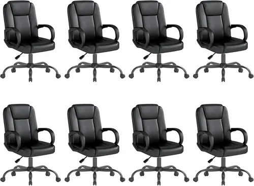 Vista 16 de Silla de oficina ejecutiva, cómodas sillas ergonómicas de escritorio para computadora con reposabrazos abatibles, soporte lumbar, respaldo alto