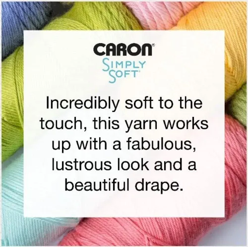 Vista 2 de Caron Simply Soft Party Lana de 3 Onzas, Rojo vivo brillante
