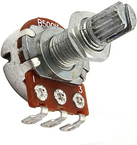 Vista 6 de Potenciómetro de guitarra B500K Push/Pull Audio Taper Short (3/8 "buje de 3/8") Potenciómetro de eje dividido Push-Pull Pot para guitarra eléctrica