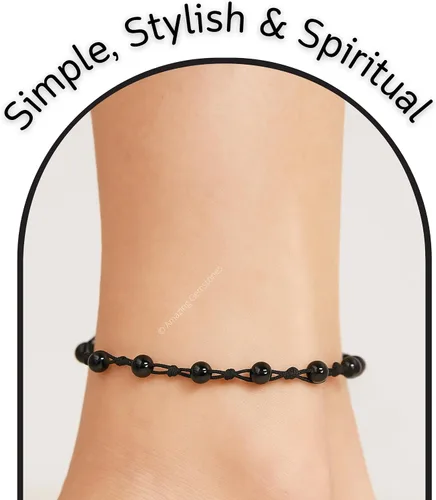 Vista 112 de Amazing Gemstone Crystal Anklet Ankle Bracelets for Women - Waterproof Beaded Healing Crystal Anklets, Plus Size Chakra Gemstone Bead Anklet