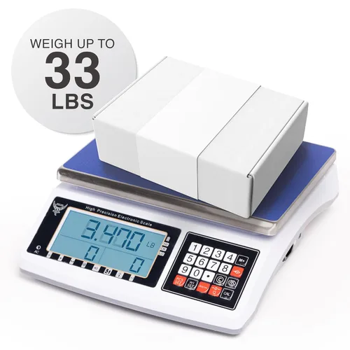 Vista 4 de PEC - Báscula digital de conteo - Inventario digital para paquetes, monedas y piezas pequeñas - Capacidad de 33 libras