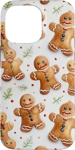 Vista 21 de Christmas Gingerbread Man Pattern for Girls Cute Xmas Baking Case for iPhone 17