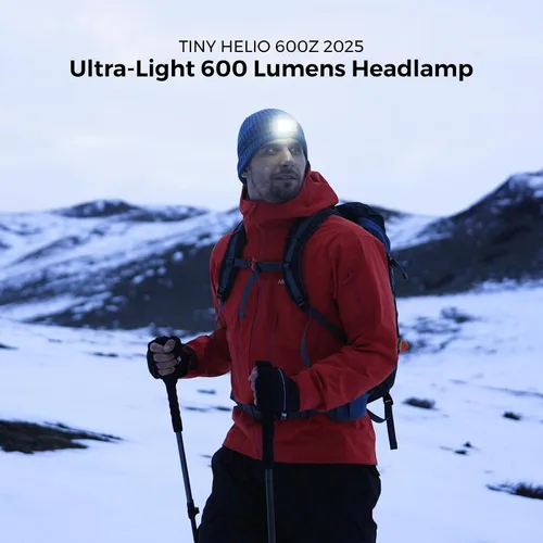 Vista 8 de FLEXTAILGEAR Linterna frontal ultrabrillante ultraligera de 1-600 lúmenes, linterna frontal recargable USB-C para exteriores con luz blanca y roja