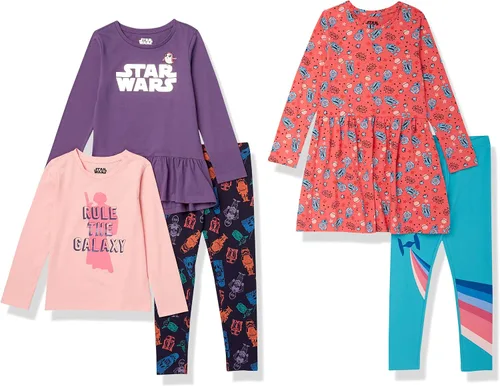 Vista 87 de Amazon Essentials Disney Marvel Star Wars Frozen Conjunto de ropa de mezcla y combinación de princesa para niñas y niños pequeños