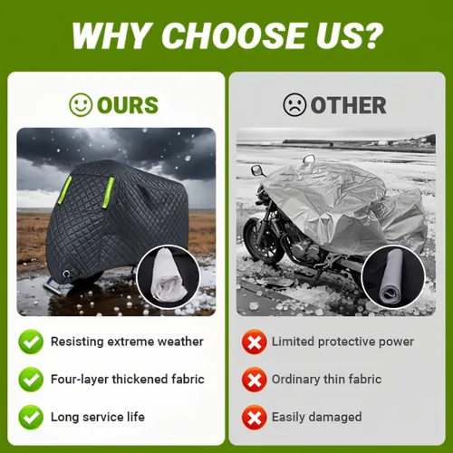 Vista 8 de Hail Protector Motorcycle Cover for Yamaha FZ1, Heavy-Duty Motorbike rain Covers Keep Vehicle Clean ，Scratch-Resistant Flame-Retardant Snow-Proof