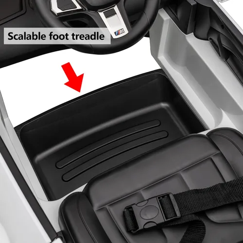 Vista 6 de Voupou Auto de paseo para niños, automóvil para niños con licencia oficial A-white