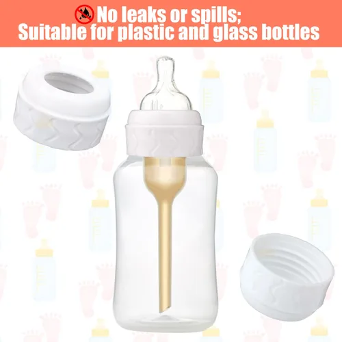 Vista 4 de 4 anillos de collares para pezones de botella para botellas estrechas de 4