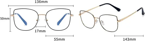 Vista 9 de kachawoo Gafas de sol polarizadas ojo de gato con clip magnético en gafas cuadradas de luz azul para mujer