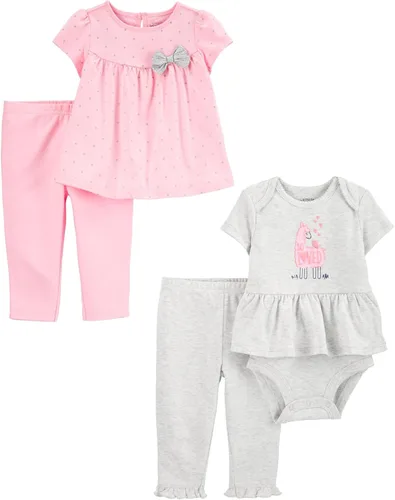 Vista 2 de Simple Joys by Carter's Baby Girls' 4-Piece Bodysuit