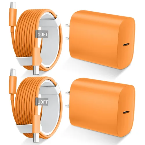 Vista 18 de Cargador para iPhone 16 15 Pro Max de carga rápida, bloque de carga USB C de 20 W para iPhone 16 15 con cable de carga tipo C de 3 metros
