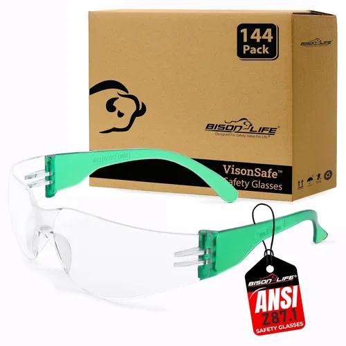 Vista 10 de BISON LIFE Gafas de seguridad surtidas para hombres y mujeres ANSI Z87.1