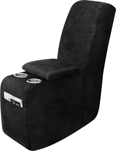 Vista 22 de ANARACHON Fundas para sillas reclinables con aspecto de cuero, funda elástica de 4 piezas, funda suave para silla reclinable, protector de muebles
