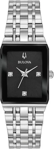 Vista 2 de Bulova Ladies Modern Quadra Quartz Stainless Steel Bracelet Watch