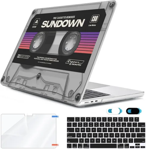 Vista 14 de Compatible con MacBook Air 2026 2025 2024-2022 de 13.6 pulgadas M5 A3449 M4 A3240 M3 A3113 M2 A2681 con Touch ID, carcasa rígida de plástico, hoja