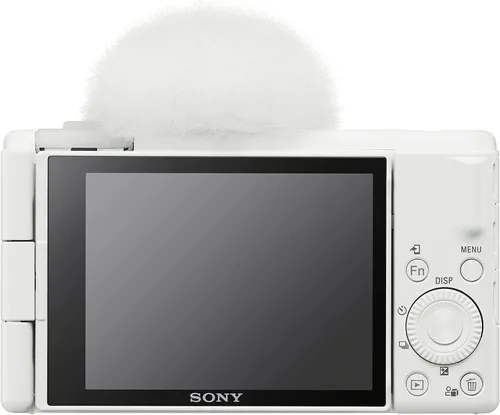 Vista 4 de Cámara Sony ZV-1F Vlog con video 4K y 20.1MP para creadores de contenido y vloggers, color blanco ZV-1F/W Modelo oficial de Sony USA Paquete