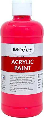 Vista 93 de Handy Art Pintura acrílica, juego de 12 colores, botellas de 16 onzas, acrílico líquido para estudiantes semibrillante, consistencia de flujo