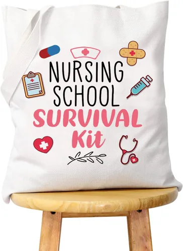 Vista 9 de WCGXKO Regalo de enfermera Cosméticos Regalo de Enfermería Escuela Kit de supervivencia Regalo para RN CNA LPV BSN LVP, Bolso, Bolsa de vida