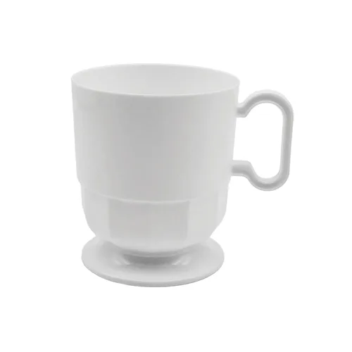 Vista 12 de Party Essentials Bistro - Taza de café de plástico duro con asa, 40 unidades, 8 onzas, color negro