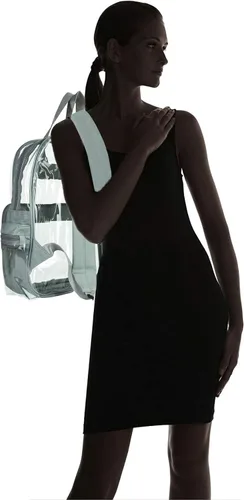 Vista 21 de DALIX Bolsas de mochila transparentes de plástico liso dorado