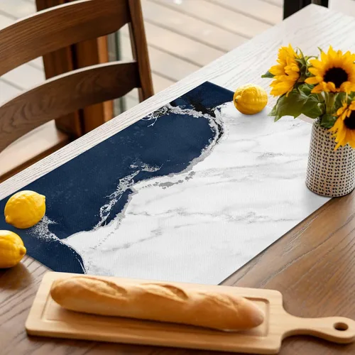 Vista 4 de Juego de 6 manteles individuales de tela de arpillera tejida lavable para mesa de comedor cuadrada/rectangular/redonda/ovalada, estético, blanco