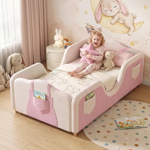 Vista 12 de DoCred Cama infantil, cama tapizada para niños y niñas
