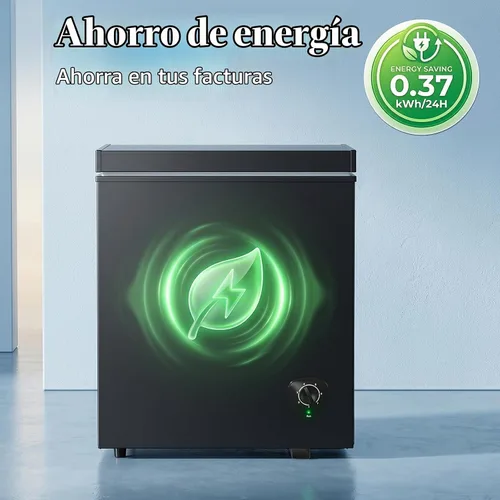 Vista 5 de LifePlus Congelador de 4,2 pies cúbicos - Congelador compacto profundo con enfriamiento rápido de 7 ajustes de temperatura, polea conveniente Negro