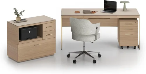 Vista 8 de BDI Furniture - Sequel Studio - Armario multifunción 6617 (Bronce/Duna, Nogal Neo)