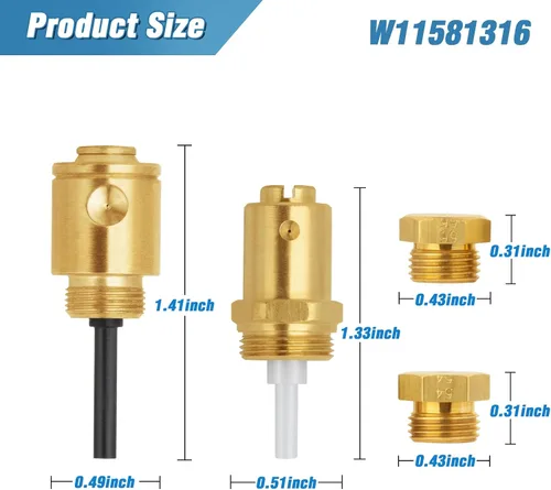 Vista 6 de W11581316 Kit de conversión Whirlpool LP apto para secadores Whirlpool de 29 pulgadas Compatible con secadores Kenmore, Amana, Estate