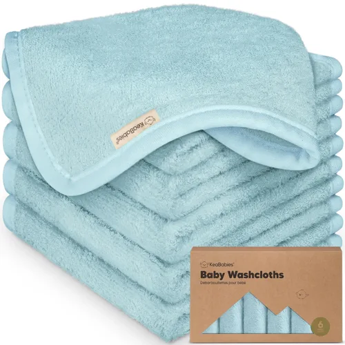 Vista 10 de Paquete de 6 paños de viscosa suave y absorbente de bambú para cara, cuerpo, toallas de bebé para recién nacidos, niños, niños pequeños, bebés