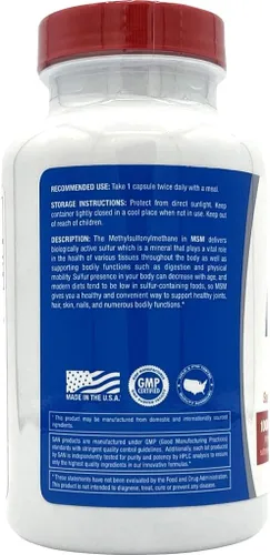 Vista 5 de SAN MSM, 1000 mg, 120 cápsulas