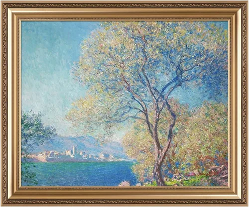 Vista 61 de IPIC - Reproducción artística de los lirios de agua de Claude Monet 1906, impresiones giclée coinciden con el marco dorado clásico, arte de pared