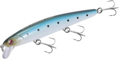 Vista 25 de LITTMA Señuelos de pesca de surf de California Señuelos de pesca de agua salada Jerkbait Crankbait Surf Minnow 110 - Sardina metálica Super Glow