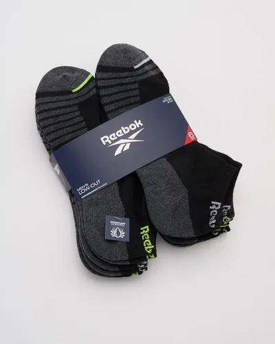 Vista 2 de Reebok Calcetines de cojín básicos transpirables de corte bajo para hombre paquete de 6