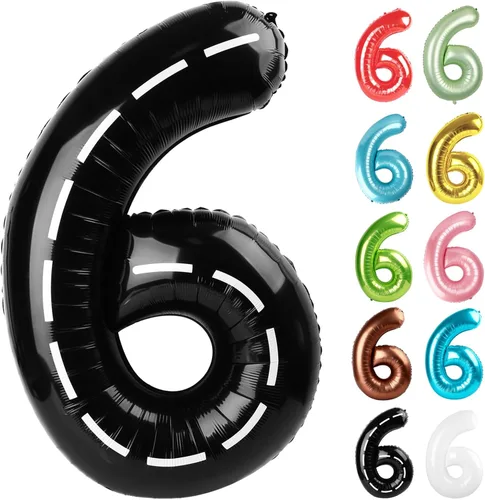 Vista 155 de Globo negro del número 0 de 40 pulgadas – globo número 0, decoraciones