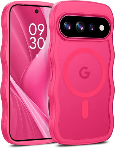 Vista 17 de BENTOBEN Funda magnética para Google Pixel 10, bonita funda rizada ondulada Pixel10 [compatible con MagSafe], antideslizante, a prueba de golpes
