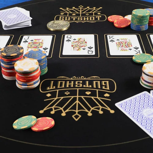 Vista 5 de GUTSHOT Alfombrilla de Póquer Plegable de Calidad de Casino Paño de Mesa de Póquer Resistente al Agua, Multi-Spandex Suave Juego Impermeable