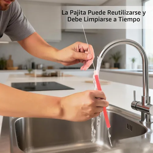 Vista 5 de Pajitas de repuesto compatibles con botella de agua de acero inoxidable aislada FreeSip de 16 onzas Owala, con 1 cepillo (6 colores para 16 onzas)