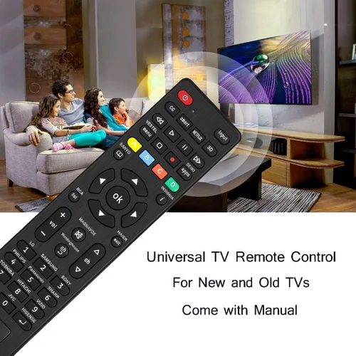 Vista 3 de Reemplazo universal de control remoto de TV compatible con Magnavox, RCA, JVC, TCL, Westinghouse, Philips, Panasonic, Hitachi, Hisense, Seiki