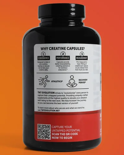 Vista 5 de Cápsulas de monohidrato de creatina, cápsula de 750 mg para hombres y mujeres, 60 porciones, creatina micronizada pura para fuerza, fitness