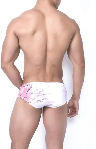 Vista 4 de UXH Traje de baño para hombre Briefs acolchado traje de baño masculino sexy natación bikini tabla playa surf natación troncos