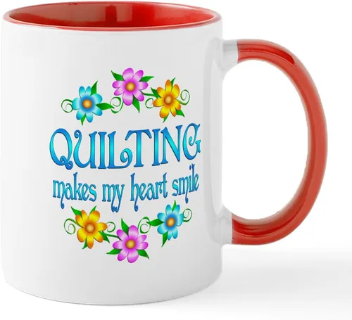 Vista 16 de CafePress I'd Rather Be Quilting Mug Taza de café de cerámica de 11 oz (11.0 fl oz)