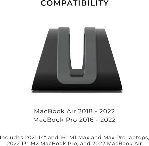 Vista 7 de HumanCentric Soporte vertical para laptop compatible con MacBook Pro y MacBook Air, soporte para escritorio de computadora personal, aluminio