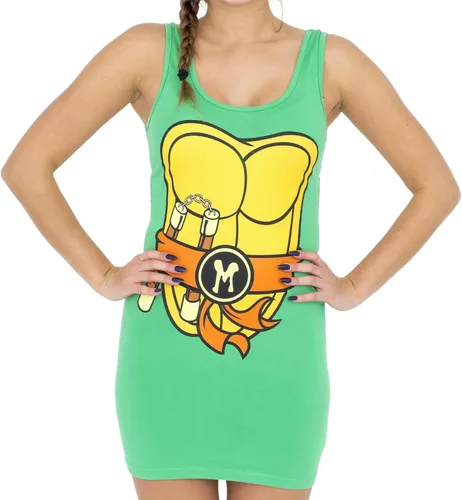 Vista 5 de Teenage Mutant Ninja Turtles Vestido sin mangas para disfraz de Halloween TMNT para mujerjunior