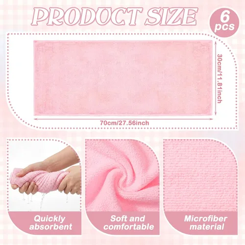 Vista 3 de HunnmingRe Kit de spa de pies de 18 piezas para fiesta de pijamas de spa rosa, suministros de fiesta con 6 pies plegables y 6 toallas y 6 tapetes a