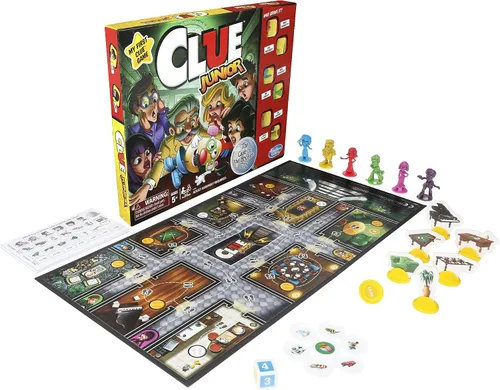 Vista 2 de Hasbro Gaming - Juego de mesa Clue Junior para niños de 5 años en adelante, Caso del Juguete Roto, juego de misterio clásico para 2-6 jugadores